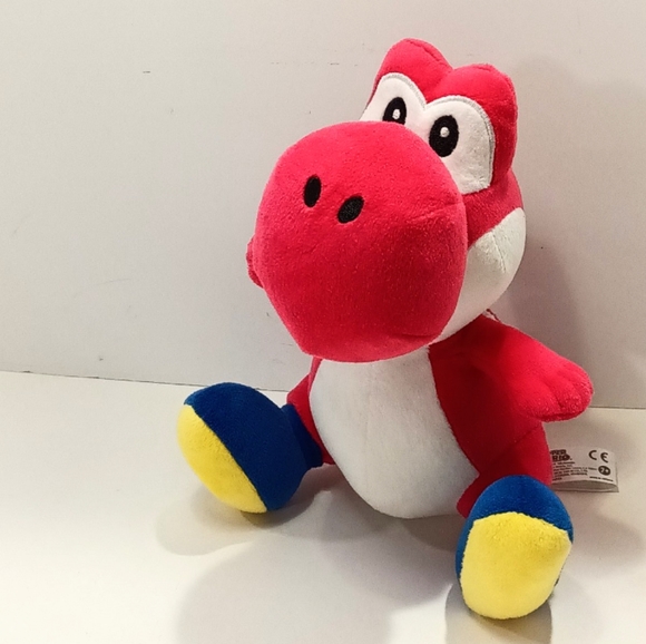 Super Mario 8" Red YOSHI Plush LITTLE BUDDY Nintendo - Picture 2 of 7